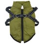 Abrigo perro con arnés impermeable reflectante S verde militar | Foro24|Onlineshop| Casa, Jardín y Más Foro24.es