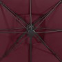 Cantilever parasol with double roof burgundy red 300x300 cm by vidaXL, Umbrellas - Ref: Foro24-312380, Price: 189,61 €, Disco...