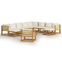 Garden furniture 12 pcs cream cushions solid acacia wood by vidaXL, Garden sets - Ref: Foro24-3057649, Price: 1,00 €, Discoun...