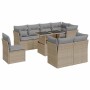 Set de sofás de jardín con cojines 9 pzas ratán sintético beige de , Conjuntos de jardín - Ref: Foro24-3326180, Precio: 673,6...