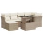 Set sofás de jardín 7 piezas y cojines ratán sintético beige by , Garden sets - Ref: Foro24-3326189, Price: 559,87 €, Discoun...