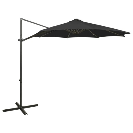 Cantilever umbrella with pole and black LED lights 300 cm by vidaXL, Umbrellas - Ref: Foro24-312340, Price: 87,31 €, Discount: %