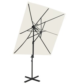 Cantilever parasol with double sand cover 250x250 cm by vidaXL, Umbrellas - Ref: Foro24-312360, Price: 132,83 €, Discount: %