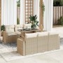 Set sofás de jardín 7 piezas y cojines ratán sintético beige de , Conjuntos de jardín - Ref: Foro24-3326259, Precio: 652,27 €...