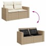 Set sofás de jardín 7 piezas y cojines ratán sintético beige de , Conjuntos de jardín - Ref: Foro24-3326259, Precio: 652,27 €...