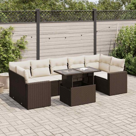 Set sofás de jardín 8 piezas y cojines ratán sintético marrón von , Gartensets - Ref: Foro24-3326284, Preis: 575,92 €, Rabatt: %