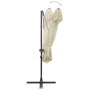 Sombrilla voladiza con cubierta doble arena 250x250 cm de vidaXL, Sombrillas - Ref: Foro24-312360, Precio: 132,83 €, Descuent...