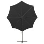 Cantilever umbrella with pole and black LED lights 300 cm by vidaXL, Umbrellas - Ref: Foro24-312340, Price: 87,31 €, Discount: %