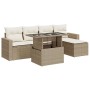 Juego de sofás jardín con cojines 6 pzas ratán sintético beige by , Garden sets - Ref: Foro24-3326299, Price: 515,30 €, Disco...