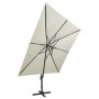 Cantilever parasol with pole and sand-colored LED lights 300 cm by vidaXL, Umbrellas - Ref: Foro24-312344, Price: 299,92 €, D...