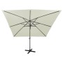 Cantilever parasol with pole and sand-colored LED lights 300 cm by vidaXL, Umbrellas - Ref: Foro24-312344, Price: 299,92 €, D...