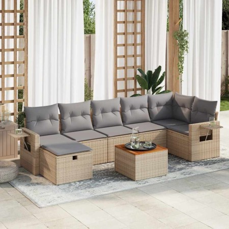 Set de sofás de jardín y cojines 8 piezas ratán sintético beige | Foro24|Onlineshop| Casa, Jardín y Más Foro24.es