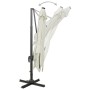 Sombrilla voladiza con poste y luces LED color arena 300 cm de vidaXL, Sombrillas - Ref: Foro24-312344, Precio: 299,92 €, Des...