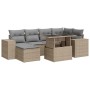 Set sofás de jardín 7 piezas y cojines ratán sintético beige by , Garden sets - Ref: Foro24-3326830, Price: 594,03 €, Discoun...