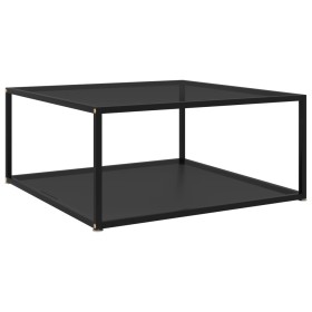 Black tempered glass coffee table 80x80x35 cm by vidaXL, Coffee table - Ref: Foro24-322893, Price: 90,99 €, Discount: %