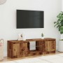 Mueble TV luces LED madera ingeniería envejecida 120x30x36 cm de , Muebles TV - Ref: Foro24-856347, Precio: 78,01 €, Descuent...