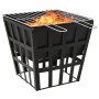 Brasero y barbacoa 2 en 1 de acero 34x34x48 cm de vidaXL, Chimeneas - Ref: Foro24-315089, Precio: 54,51 €, Descuento: %