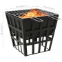 Steel brazier and barbecue 2 in 1 34x34x48 cm by vidaXL, Chimneys - Ref: Foro24-315089, Price: 53,99 €, Discount: %