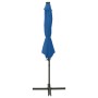 Cantilever parasol with pole and blue LED lights 300 cm by vidaXL, Umbrellas - Ref: Foro24-312341, Price: 87,27 €, Discount: %