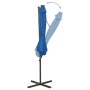 Cantilever parasol with pole and blue LED lights 300 cm by vidaXL, Umbrellas - Ref: Foro24-312341, Price: 87,27 €, Discount: %