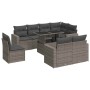 Set de sofás de jardín con cojines 9 pzas ratán sintético gris | Foro24|Onlineshop| Casa, Jardín y Más Foro24.es