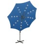 Cantilever parasol with pole and blue LED lights 300 cm by vidaXL, Umbrellas - Ref: Foro24-312341, Price: 87,27 €, Discount: %