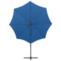 Cantilever parasol with pole and blue LED lights 300 cm by vidaXL, Umbrellas - Ref: Foro24-312341, Price: 87,27 €, Discount: %