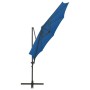 Cantilever parasol with pole and blue LED lights 300 cm by vidaXL, Umbrellas - Ref: Foro24-312341, Price: 87,27 €, Discount: %