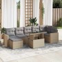 Set de sofás de jardín y cojines 8 piezas ratán sintético beige von , Gartensets - Ref: Foro24-3326360, Preis: 631,21 €, Raba...