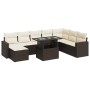 Set de sofás de jardín 9 pzas y cojines ratán sintético marrón by , Garden sets - Ref: Foro24-3326374, Price: 595,74 €, Disco...