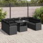 Set de sofás de jardín y cojines 10 pzas ratán sintético negro | Foro24|Onlineshop| Casa, Jardín y Más Foro24.es