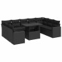 Set de sofás de jardín y cojines 10 pzas ratán sintético negro | Foro24|Onlineshop| Casa, Jardín y Más Foro24.es