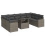 Set de sofás de jardín y cojines 10 pzas ratán sintético gris | Foro24|Onlineshop| Casa, Jardín y Más Foro24.es