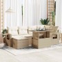 Set sofás de jardín 7 piezas y cojines ratán sintético beige | Foro24|Onlineshop| Casa, Jardín y Más Foro24.es