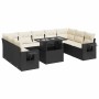 Set de sofás de jardín y cojines 10 pzas ratán sintético negro | Foro24|Onlineshop| Casa, Jardín y Más Foro24.es