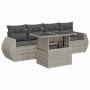 Set de sofás jardín y cojines 5 pzas ratán sintético gris claro | Foro24|Onlineshop| Casa, Jardín y Más Foro24.es