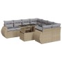 Set de sofás de jardín con cojines 9 pzas ratán sintético beige von , Gartensets - Ref: Foro24-3326610, Preis: 736,35 €, Raba...