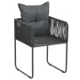 Garden chairs with cushions 4 units black synthetic rattan by vidaXL, Garden chairs - Ref: Foro24-313107, Price: 349,99 €, Di...