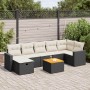 Set de sofás de jardín y cojines 8 piezas ratán sintético negro | Foro24|Onlineshop| Casa, Jardín y Más Foro24.es