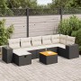 Set de sofás de jardín y cojines 8 piezas ratán sintético negro | Foro24|Onlineshop| Casa, Jardín y Más Foro24.es