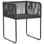 Garden chairs with cushions 4 units black synthetic rattan by vidaXL, Garden chairs - Ref: Foro24-313107, Price: 349,99 €, Di...