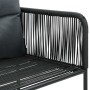 Garden chairs with cushions 4 units black synthetic rattan by vidaXL, Garden chairs - Ref: Foro24-313107, Price: 349,99 €, Di...