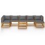 Garden furniture 8 pcs cushions solid acacia wood by vidaXL, Garden sets - Ref: Foro24-3057630, Price: 844,02 €, Discount: %