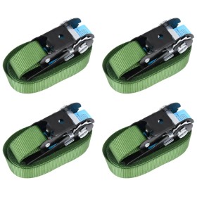 Ratchet tie down straps 4 units green 800 daN 6 m by vidaXL, Tie down straps - Ref: Foro24-148893, Price: 38,99 €, Discount: %