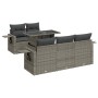 Set de muebles de jardín 6 pzas y cojines ratán sintético gris | Foro24|Onlineshop| Casa, Jardín y Más Foro24.es