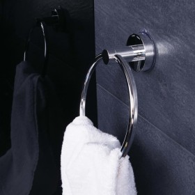 RIDDER Towel ring with suction cup chrome 7.2x18.5x21 cm by RIDDER, Towel racks - Ref: Foro24-433704, Price: 31,91 €, Discoun...