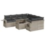 Set muebles jardín 9 pzas y cojines ratán sintético gris claro von , Gartensets - Ref: Foro24-3326453, Preis: 730,86 €, Rabat...