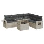 Set de sofás de jardín 7 pzas con cojines ratán PE gris claro de , Conjuntos de jardín - Ref: Foro24-3326493, Precio: 589,79 ...