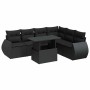 Set de sofás de jardín 7 pzas con cojines ratán sintético negro | Foro24|Onlineshop| Casa, Jardín y Más Foro24.es