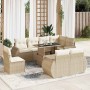 Set de sofás de jardín con cojines 9 pzas ratán sintético beige von , Gartensets - Ref: Foro24-3326659, Preis: 853,66 €, Raba...